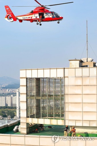 목동 아파트 화재, 헬기로 옥상 대피 인명 구조