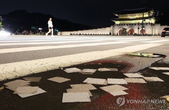광화문광장에 떨어진 대남 쓰레기 풍선 추정 내용물