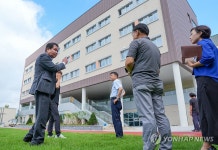 신경호 강원교육감, 춘천 신동초교 이전 공사 현장 점검