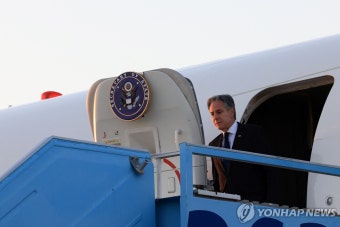 美블링컨, 이스라엘 도착…네타냐후 