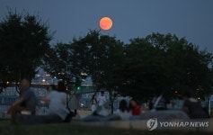 붉은 보름달 아래 즐기는 밤 나들이