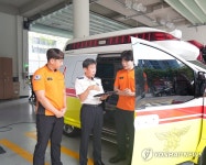 응급환자 이송체계 점검하는 김조일 부산소방본부장