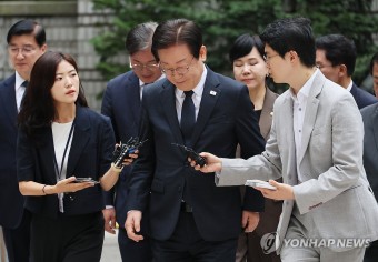 결심 공판 출석하는 이재명 대표