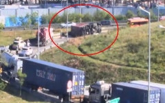 인천김포고속도로 남청라IC 부근서 25t 화물차 넘어져