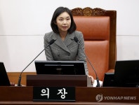발언하는 최호정 서울시의회 의장