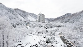 반가운 눈 춘천 엘리시안강촌 스키장 내달 6일 개장