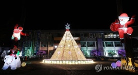 무주군청 앞 성탄 트리