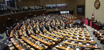 표결 불참한 국민의힘 의원 호명하는 야당 의원들