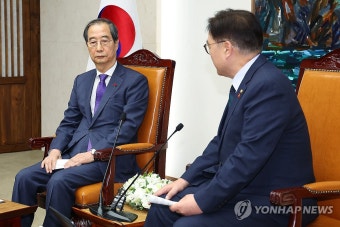 한덕수 권한대행, 우원식 국회의장 예방