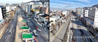 광주도시철도 공사 전후