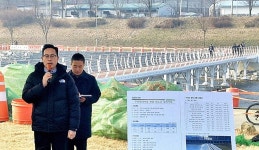 남양주시 접히는 왕숙천 인도교 임시 개통