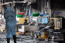 새까맣게 탄 부안 격포항수산시장