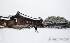 눈 내린 정여창 고택