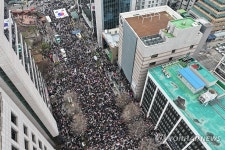 광주 금남로에서 열린 탄핵 반대 집회