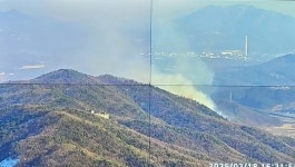 충주 앙성면 야산서 불…바람 타고 확산 중