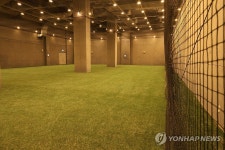 한화이글스 선수단 실내 연습장