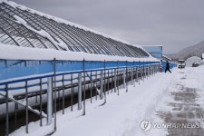 제설 작업 중인 고성평화양묘사업소