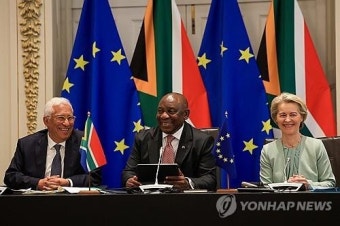 '동병상련' 남아공·EU 7년 만에 정상회담