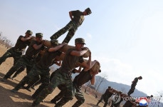 김정은, 특수부대 훈련시찰