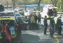 울산 십리대밭교 인근서 시외버스 등 4대 충돌…15명 부상