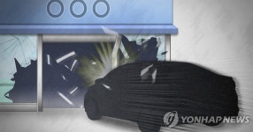 원주서 승용차가 인도 돌진해 약국 유리창 쾅…인명피해 없어