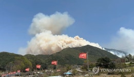 인제 하남리서 산불…산림청, 산불 1단계 발령