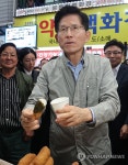 포항 죽도시장 찾은 김문수 후보