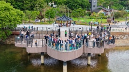 안성시, 금광호수 박두진문학길 일대 수석정 수변화원 완공