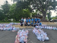 울산서 폐현수막이 자연재난 대비 모래주머니로 재활용