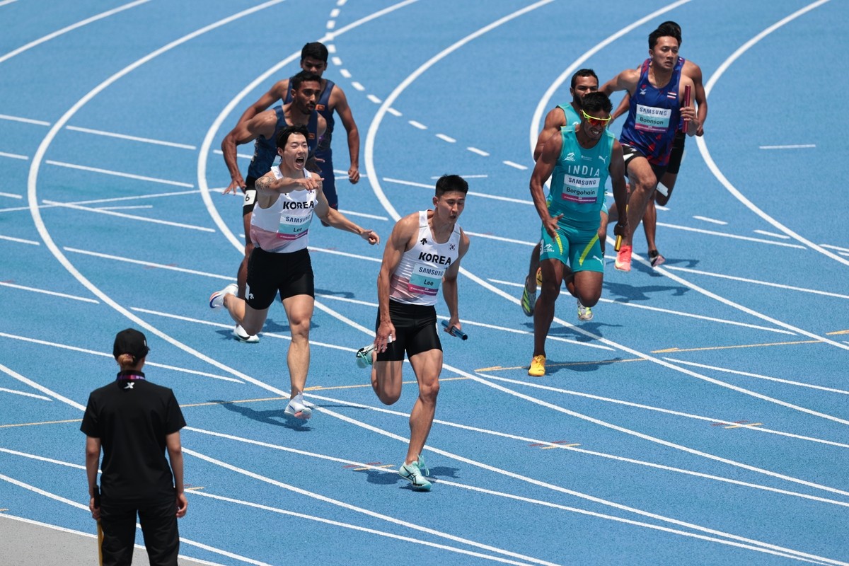 2025 아시아육상선수권, 한국 남자 400m 계주팀이 업적 창출으로 금빛 기록 달성!