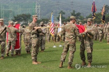 주한미군 순환배치 여단 임무교대식
