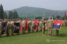 주한미군 순환배치 여단 임무교대식