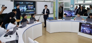 남극과 실시간 공동수업 전남 화순 오성초, 2030교실 눈길