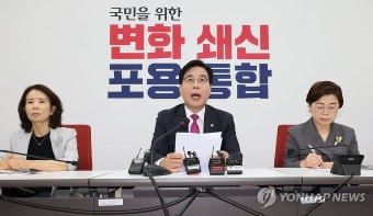 인사청문회 입장 밝히는 송언석 비대위원장