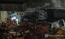 주차장에서 화재 발생한 경기 광명 아파트