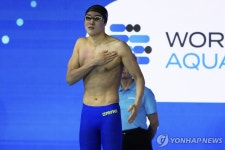 김우민, 세계수영선수권 자유형 400ｍ 동메달…2회 연속 입상(종합)