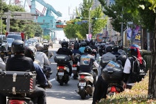 HD현대중공업 노조 오토바이 행진