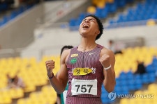 전국체전 남자 육상 100m 결승 우승한 나마디 조엘진