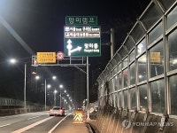 부산 동서고가로 밤길 선명해진다…발광형 도로 표지