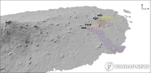 제주 동부산간 일렬 오름들, 1만5천년 전 동일지각 균열로 형성