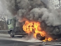 대전 호남고속도로 지선서 화물차 화재…인명피해 없어
