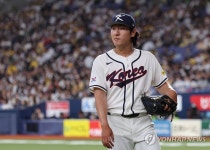 아쉬운 표정의 곽빈