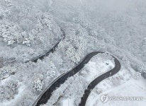 폭설 내린 구룡령 옛길