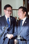 민주당 정청래 대표 만난 송영길 전 대표