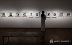 전시된 홍순태 작가의 사진들