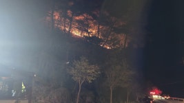 영월 무릉도원면 국유림서 산불…장비 23대 투입 진화 중