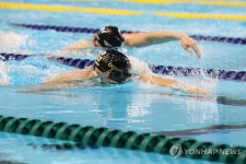 훈련하는 수영 국가대표