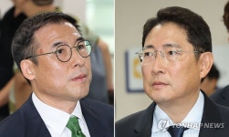 법정 출석하는 조현준-조현문