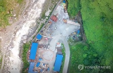 네팔 어퍼트리슐리(UT)-1 수력발전소 건설 현장 일대