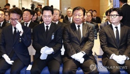 고 최형우 전 장관 영결식 참석한 김민석-장동혁-한동훈